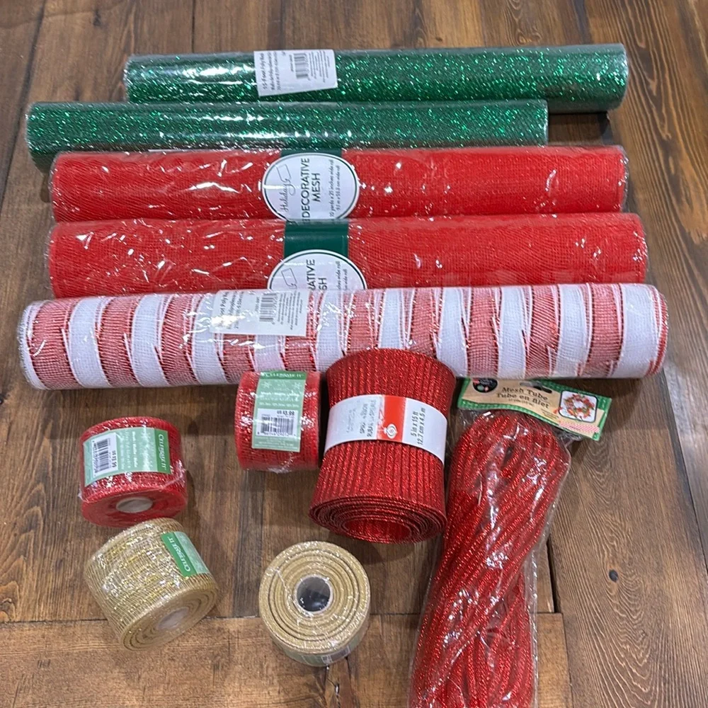 Christmas/Holiday wreath making supplies/mesh